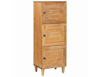 vidaXL Highboard Lichtbruin 40 x 33 x 110 cm massief mangohout