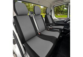 Autostoelhoezen Set Iveco Daily VI (2014-2025) 2+1 - Zwart/Donkergrijs (83% Korting)