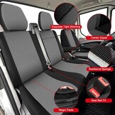 Iveco Daily VI Autostoelhoezen Set 2014-2025 | 2+1 Voorin | Zwart/Donkergrijs | 85% Korting