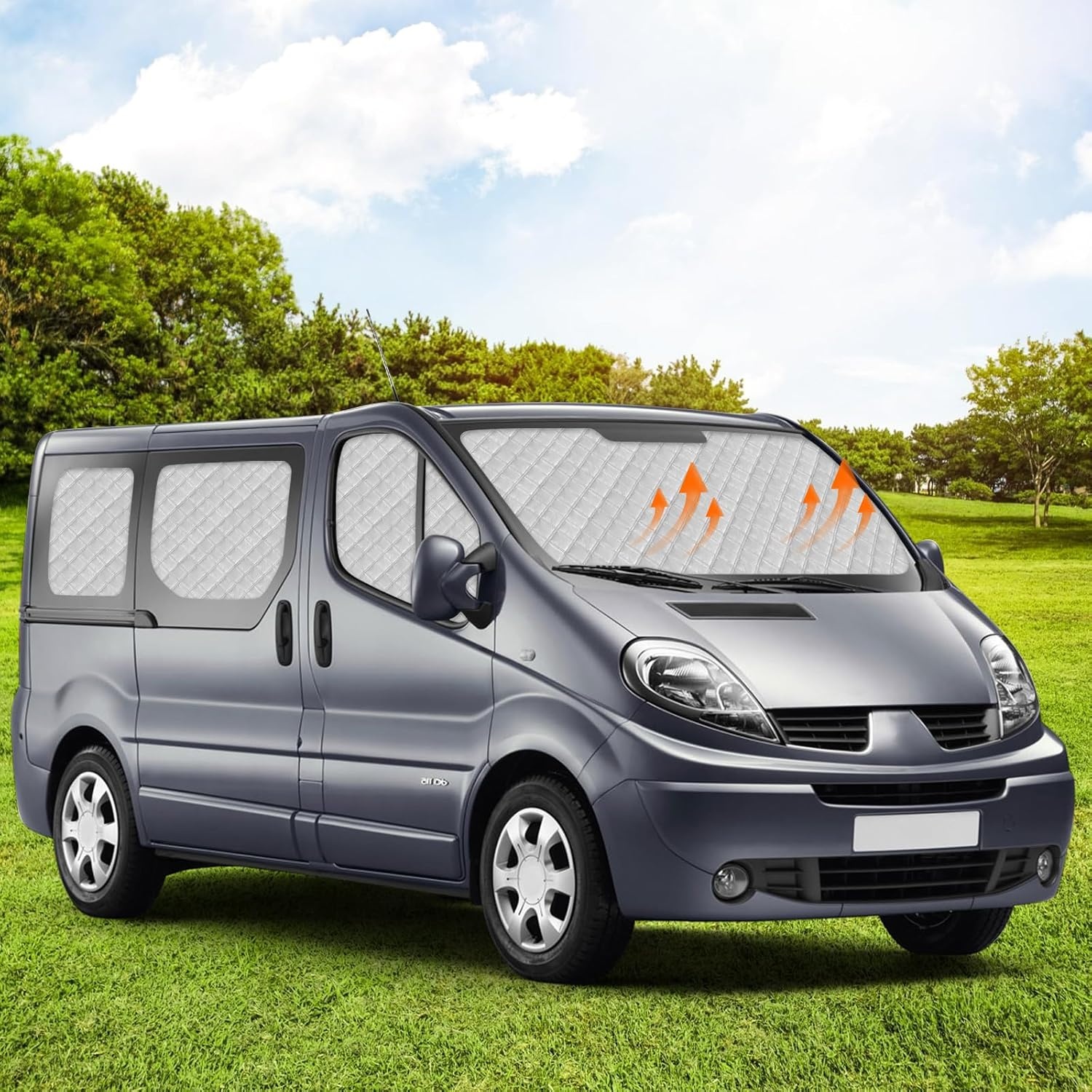 8-delig Voorruit Zonnescherm Renault Trafic SWB - 34% Korting!