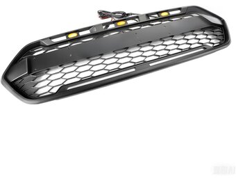 Mattzwarte Ford Transit Custom Trail Frontgrill 2018-2023 met F&O Letters