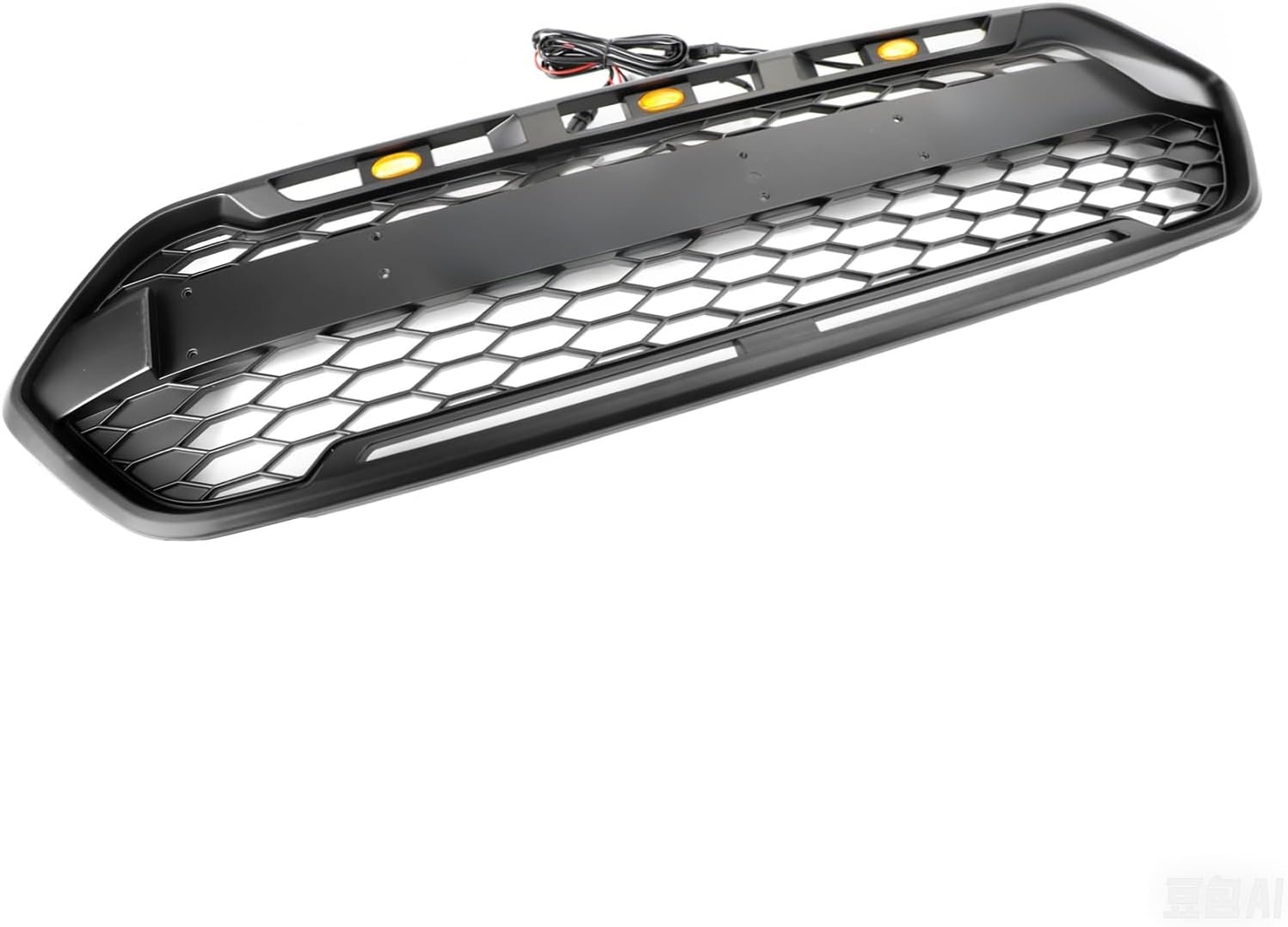 Mattzwarte Ford Transit Custom Trail Frontgrill 2018-2023 met F&O Letters