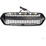 Mattzwarte Ford Transit Custom Trail Frontgrill 2018-2023 met F&O Letters