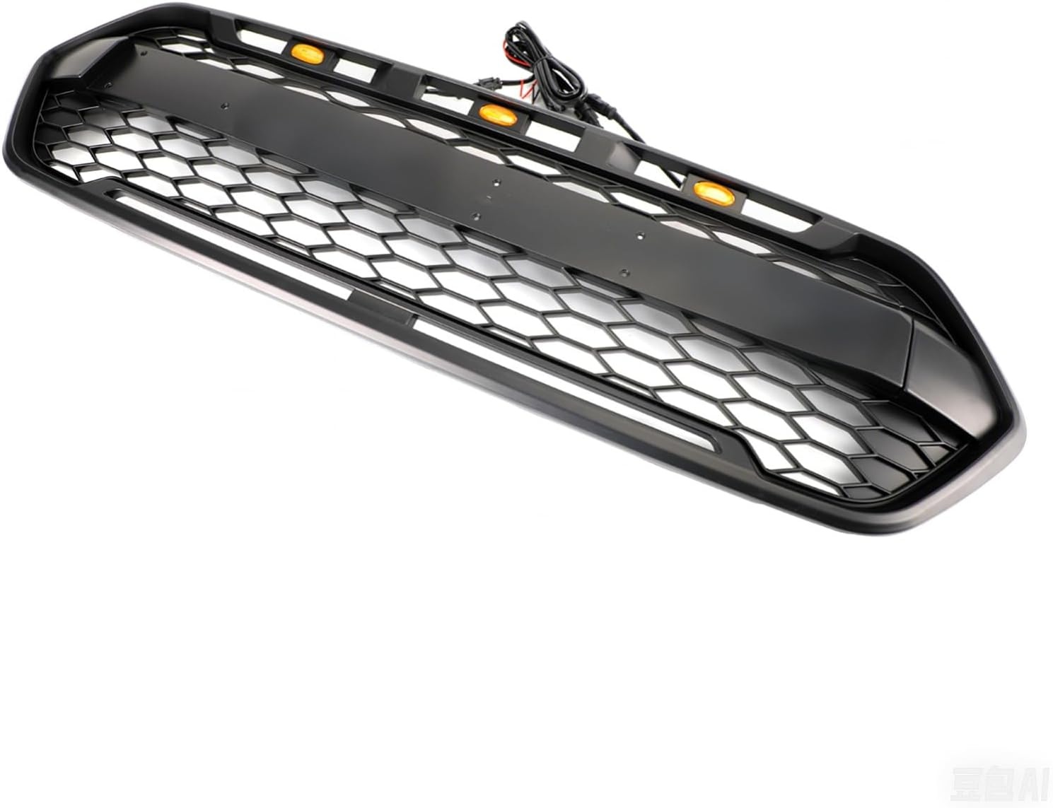 Mattzwarte Ford Transit Custom Trail Frontgrill 2018-2023 met F&O Letters