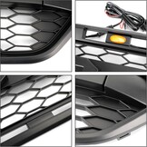 Mattzwarte Ford Transit Custom Trail Frontgrill 2018-2023 met F&O Letters
