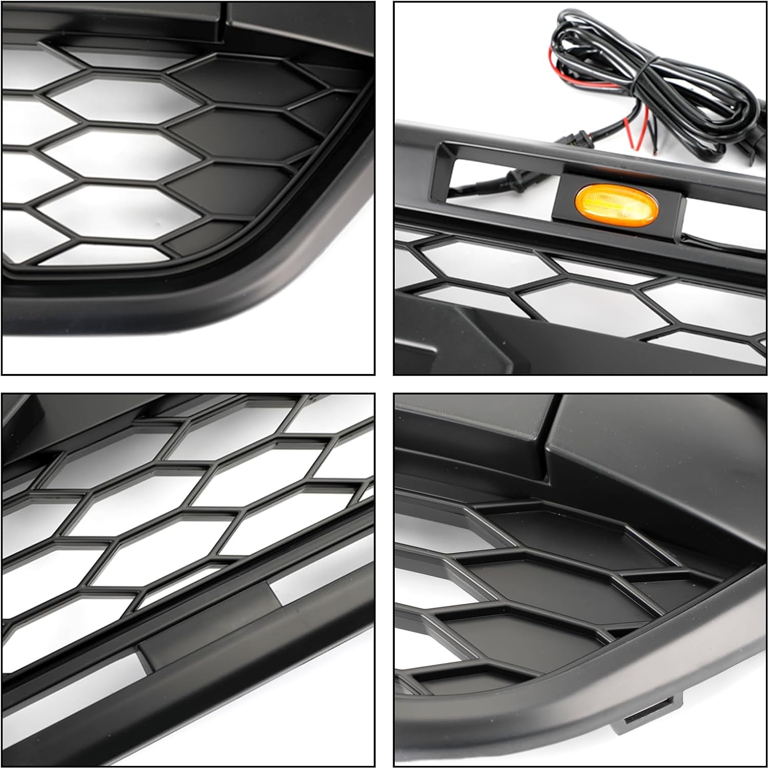 Mattzwarte Ford Transit Custom Trail Frontgrill 2018-2023 met F&O Letters