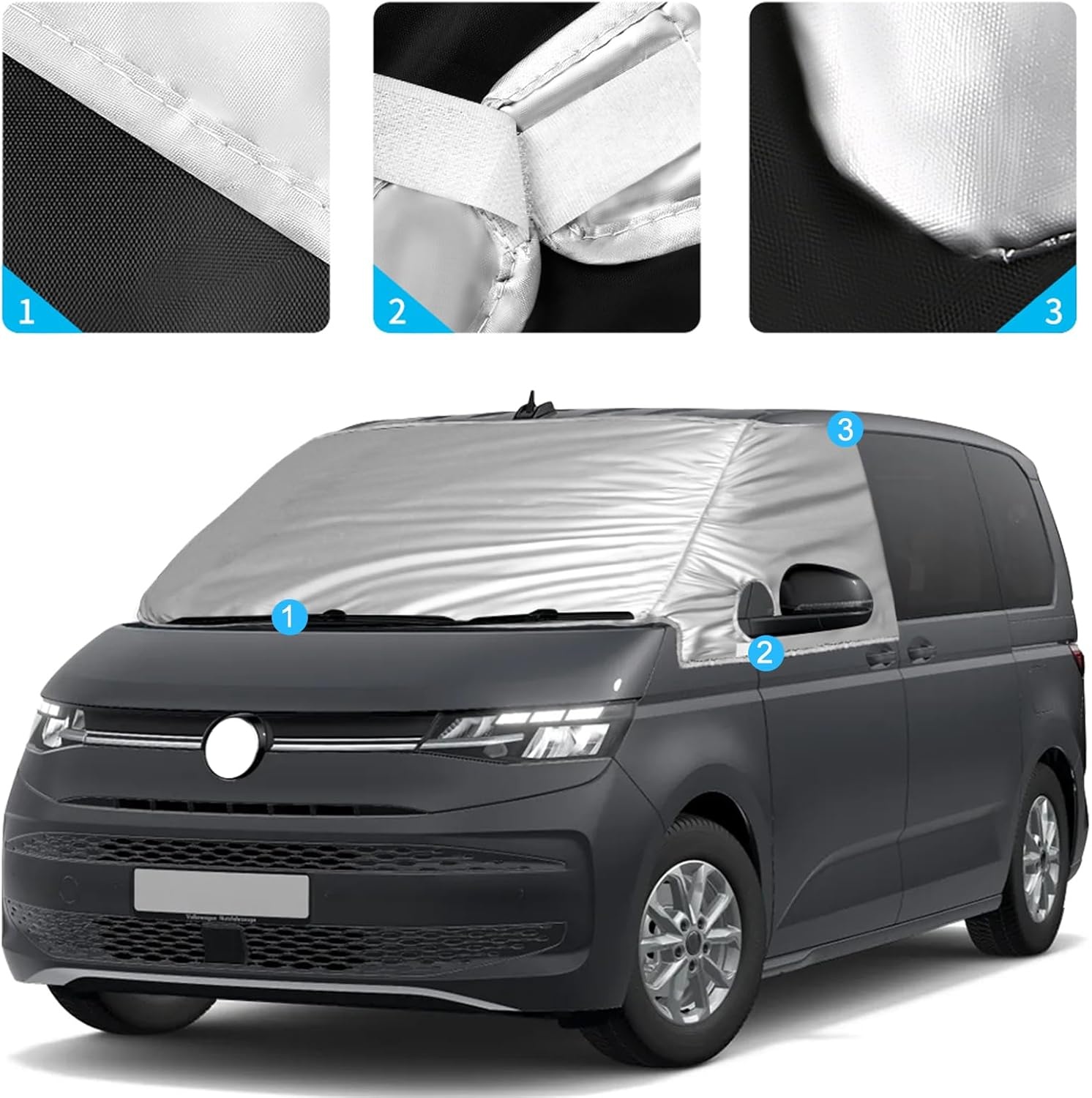 Windschermhoes Zilver voor VW T7 (2021-2022) | 34% Korting