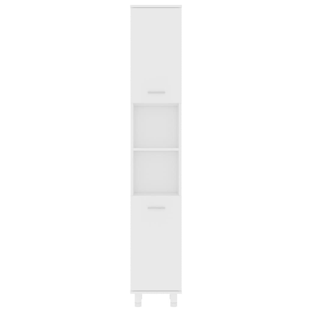 vidaXL Badkamerkast 30x30x179 cm spaanplaat wit