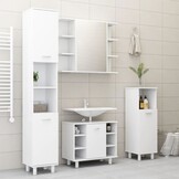 vidaXL Badkamerkast 30x30x179 cm spaanplaat wit