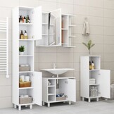vidaXL Badkamerkast 30x30x179 cm spaanplaat wit