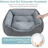 JOEJOY Hondenbed XXL voor grote honden, hondenmand, wasbaar, wollig, zachte pluche hondenbedden, 106 x 80 x 23 cm, hondenmand voor grote honden en katten