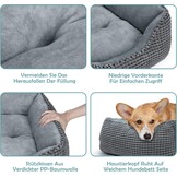 JOEJOY Hondenbed XXL voor grote honden, hondenmand, wasbaar, wollig, zachte pluche hondenbedden, 106 x 80 x 23 cm, hondenmand voor grote honden en katten