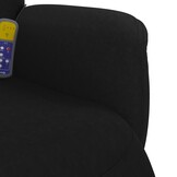 vidaXL Massagestoel verstelbaar met voetensteun fluweel zwart