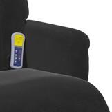 vidaXL Massagestoel verstelbaar met voetensteun fluweel zwart