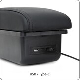Auto Armsteun Voor Mirage Attrage Space Star 2014-2018 Dubbellaags Console Center Grote Opbergdoos met 3 Usb-poort Opladen Zwart Stiksels