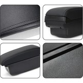 Auto Armsteun Voor Mirage Attrage Space Star 2014-2018 Dubbellaags Console Center Grote Opbergdoos met 3 Usb-poort Opladen Zwart Stiksels