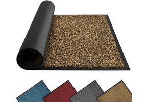 Deurmat Zwart Bruin 61x91 cm - Vuilvanger & Antislip