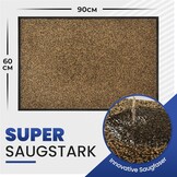 Mibao Binnendeurmat Buitendeurmat 61 x 91 cm Zwart Bruin - Extra Dikke Antislip Entree Mat