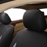 Flying Banner Autostoelhoezen, platte stoffen universele pasvorm, volledige set compatibel met airbag, zwart en grijs