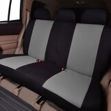 Flying Banner Autostoelhoezen, platte stoffen universele pasvorm, volledige set compatibel met airbag, zwart en grijs