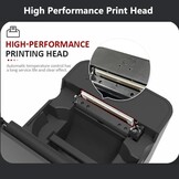 POS-printer, 58 Mm USB Thermische Bonprinter, Restaurantkeukenprinter met Automatische Snijder, USB-labelprinter voor Mac, Linux, IOS, Android (EU-stekker)