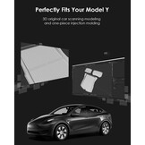3-delige Kofferbakmat TPE voor Tesla Model Y 2021-2024, Anti-slip en Waterdicht
