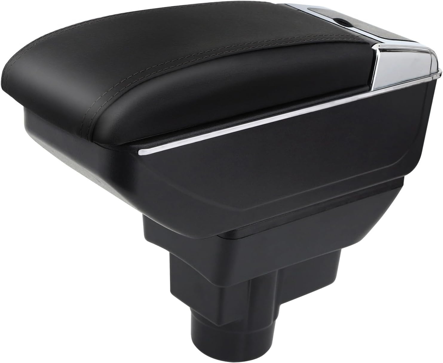 Auto Armsteun Voor Corsa D 2006-2014 Dubbellaags Console Center Grote Opbergdoos Zwart Stiksels