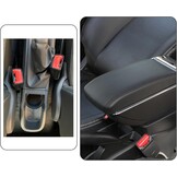 Auto Armsteun Voor Corsa D 2006-2014 Dubbellaags Console Center Grote Opbergdoos Zwart Stiksels