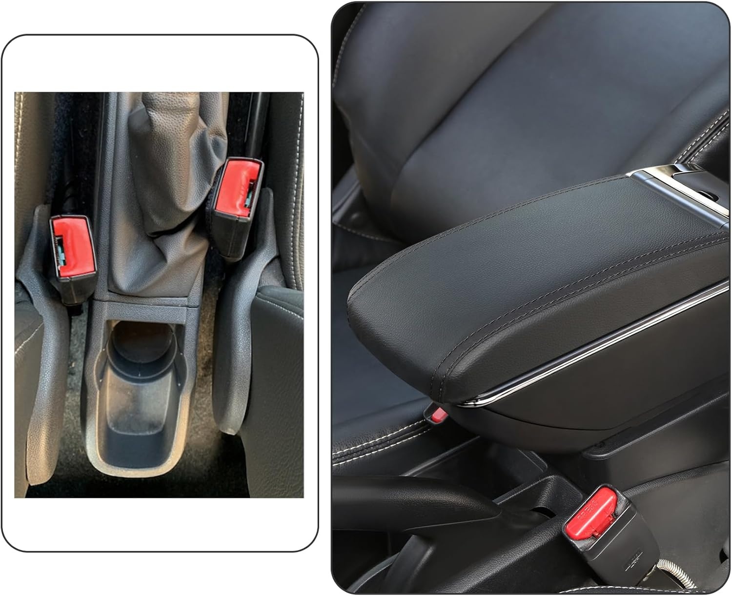 Auto Armsteun Voor Corsa D 2006-2014 Dubbellaags Console Center Grote Opbergdoos Zwart Stiksels