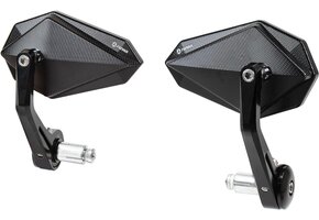 Zwarte CNC Motorfiets Stuurspiegels - Ontspiegeld (34% Korting)