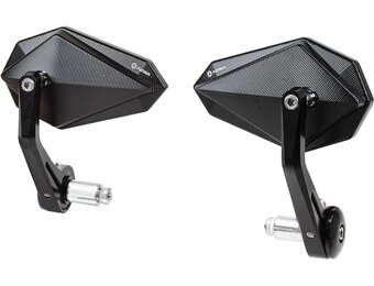 FENRIR Motorfiets Spiegels Stuurspiegel Achteruitkijkspiegel Motorfietsen zwart CNC Aluminium profiel Ontspiegeld Naked Bike Sport Scrambler voor Honda Suzuki Kawasaki Yamaha ducati BMW Aprilia Vespa