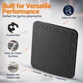EVA Gym Foam Mat; 24 stuks; 30,5 x 30,5 cm; zwart; antislip in elkaar grijpende puzzelvloertegels voor thuis, training, garage