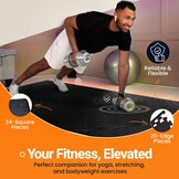 EVA Gym Foam Mat; 24 stuks; 30,5 x 30,5 cm; zwart; antislip in elkaar grijpende puzzelvloertegels voor thuis, training, garage
