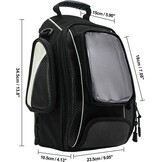 Dracarys Motorfiets-tanktas, zwarte, waterdichte Oxford motortas, reis-, outdoor-, sporttas, bagage, sterke magnetische tas, universeel voor de meeste motorfietsen