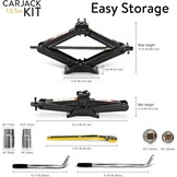AMVIA Autokrik Schaar Krik 1.5 Ton (3.300 lbs) met Bandenwissel Set - Universeel en Compact