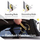 AMVIA Autokrik Schaar Krik 1.5 Ton (3.300 lbs) met Bandenwissel Set - Universeel en Compact