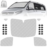 Wohnmobil Windscherm Zonnescherm Vervanging voor Mercedes-Benz VITO III W447 2014-2022, Zonnescherm voor voorruit, Intern Thermorolgordijn Set met Opbergtas (5PCS-voor W447)