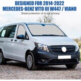 Wohnmobil Windscherm Zonnescherm Vervanging voor Mercedes-Benz VITO III W447 2014-2022, Zonnescherm voor voorruit, Intern Thermorolgordijn Set met Opbergtas (5PCS-voor W447)