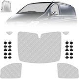 Wohnmobil Windscherm Zonnescherm Vervanging voor Mercedes-Benz VITO III W447 2014-2022, Zonnescherm voor voorruit, Intern Thermorolgordijn Set met Opbergtas (5PCS-voor W447)