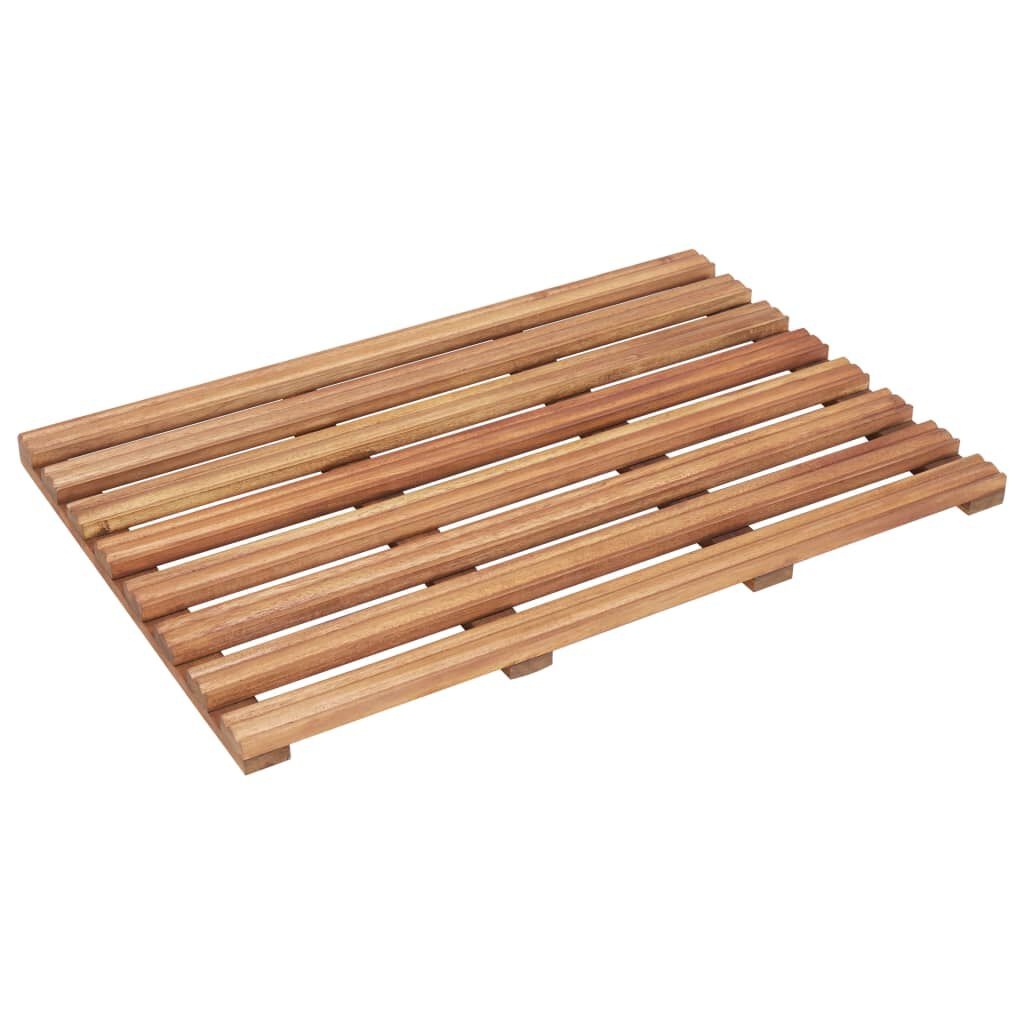 vidaXL Badmatten 2 st massief acaciahout 56x37 cm