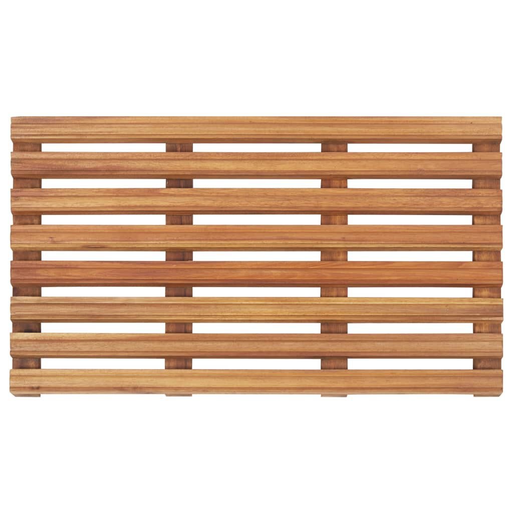 vidaXL Badmatten 2 st massief acaciahout 56x37 cm