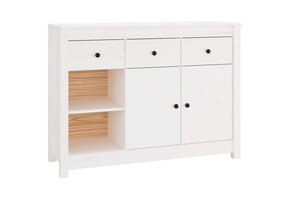 vidaXL Dressoir Grenenhout Wit - 63% Korting
