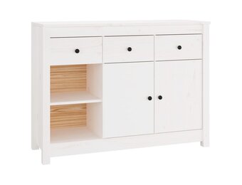 vidaXL Dressoir 100x35x74 cm massief grenenhout wit