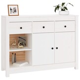 vidaXL Dressoir 100x35x74 cm massief grenenhout wit