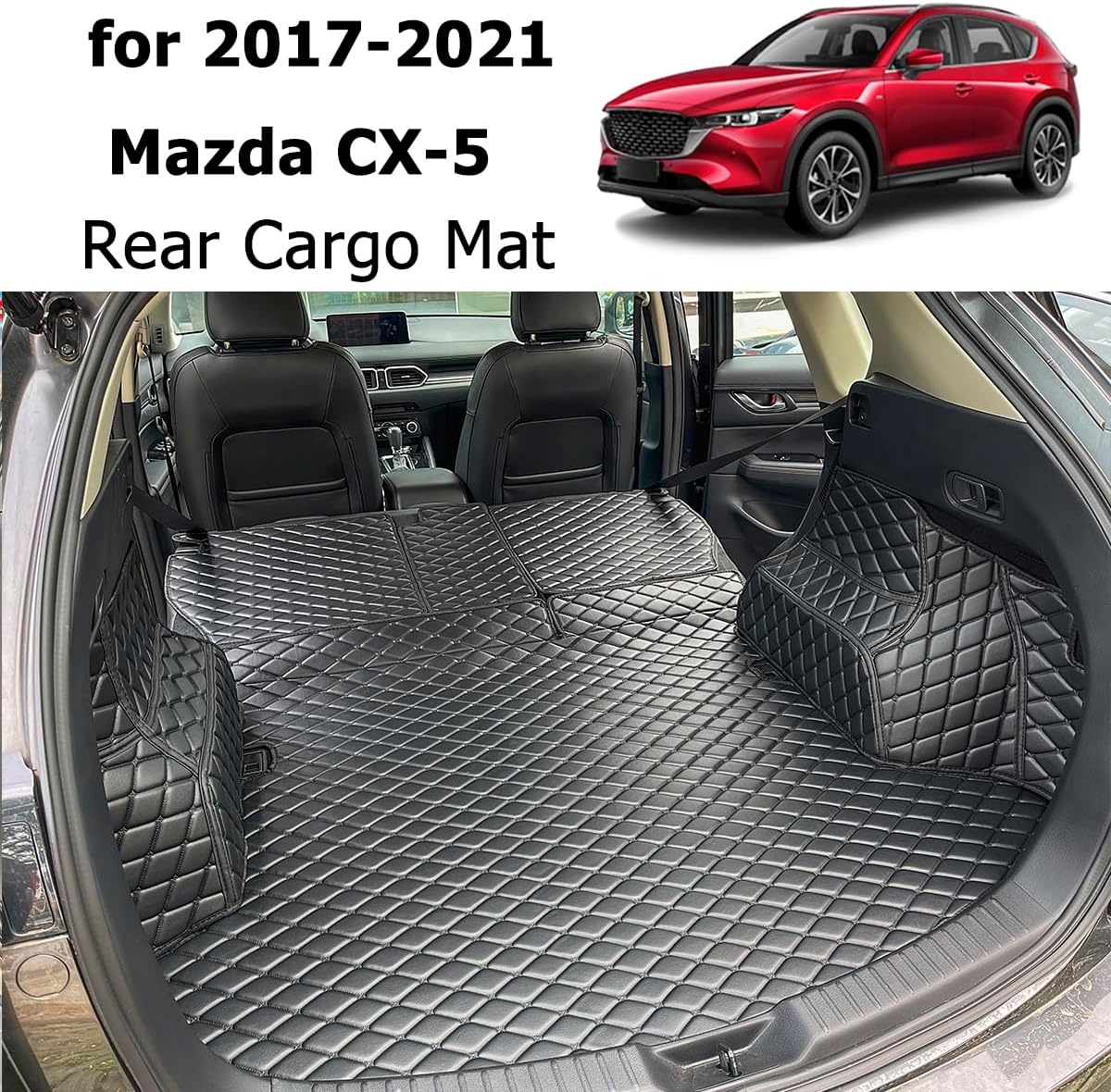 voor 2017-2023 Mazda CX-5 Kofferbakmat en achterrugleuningmat CX5 Cargo Liners Alle weersomstandigheden Anti-Slip