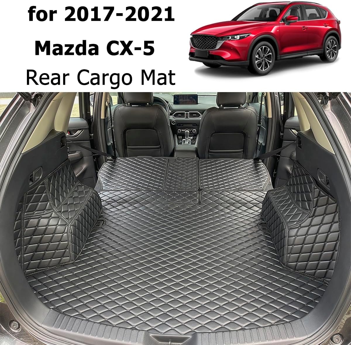 voor 2017-2023 Mazda CX-5 Kofferbakmat en achterrugleuningmat CX5 Cargo Liners Alle weersomstandigheden Anti-Slip