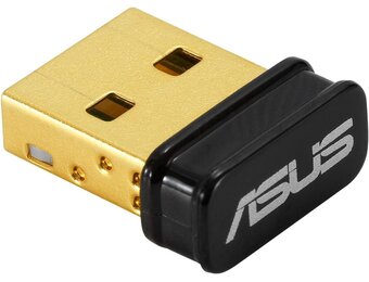 ASUS USB-BT540 USB-dongle adapter Bluetooth 5.4, ondersteunt tot 7 apparaten, ultra-compact ontwerp, compatibel met Windows 8.1, 10 en 11 en Bluetooth 2.1, 3 en 4, zwart