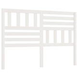 vidaXL Hoofdbord 126x4x100 cm massief grenenhout wit