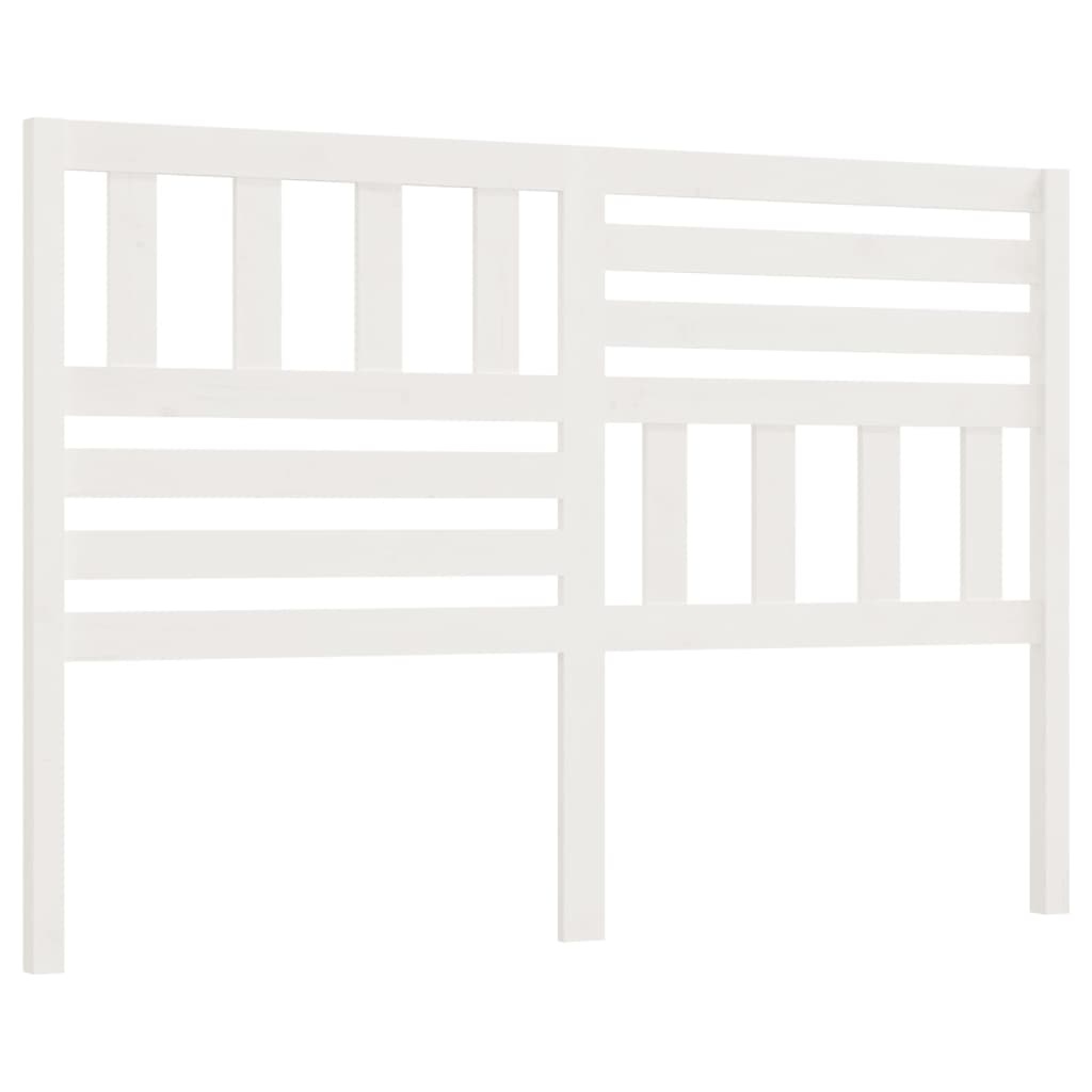 vidaXL Hoofdbord 126x4x100 cm massief grenenhout wit