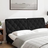 vidaXL Hoofdbordkussen 160 cm fluweel zwart